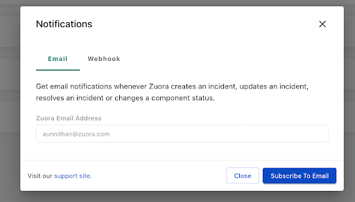 Zuora Trust Notifications